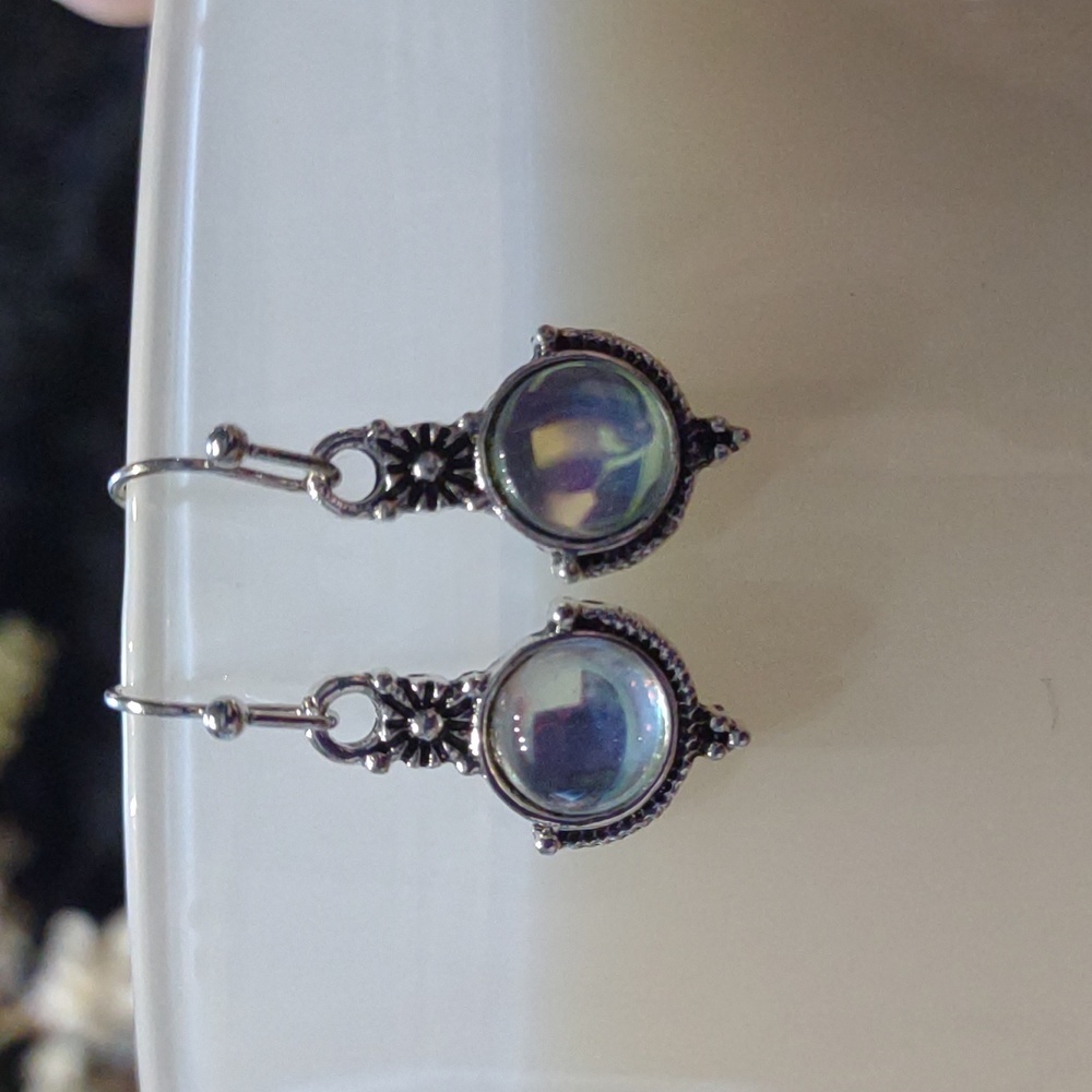 3/$20 Mystical Moonstone Fairy Drop Earrings - Picture 3 of 8
